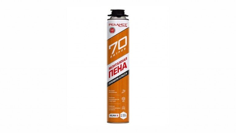 Пена монтажная профессиональная летняя REALIST PRO ORANGE 70L