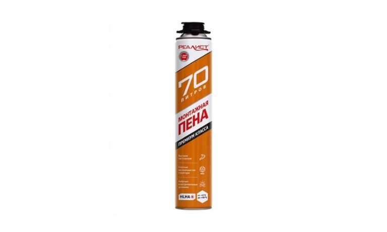 Пена монтажная профессиональная летняя REALIST PRO ORANGE 70L