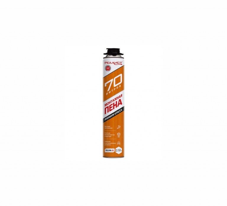 Пена монтажная профессиональная летняя REALIST PRO ORANGE 70L