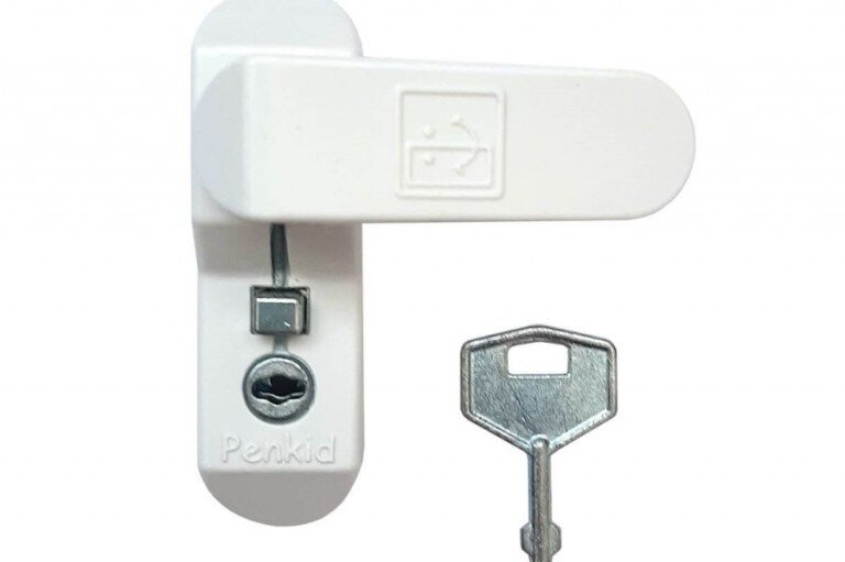 Замок Baby Safe Lock белый с рычагом