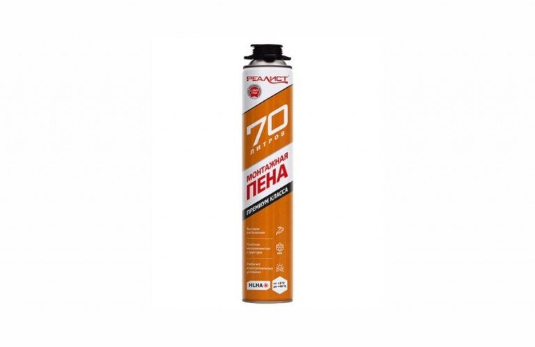 Пена монтажная профессиональная летняя REALIST PRO ORANGE 70L