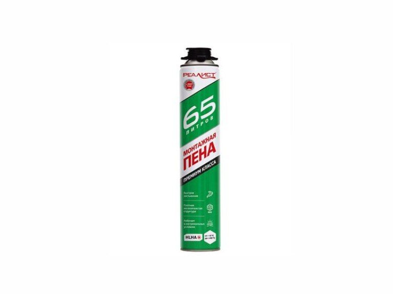 Пена монтажная профессиональная всесезонная REALIST PRO GREEN 65 L